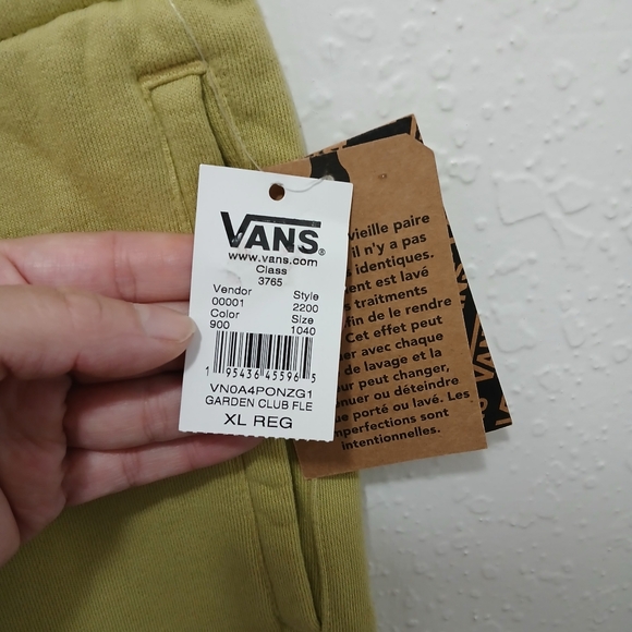 Vans Green and White Tie-Dye Joggers Unisex XL Sweatpants Thick Heavy NWT - Picture 6 of 16